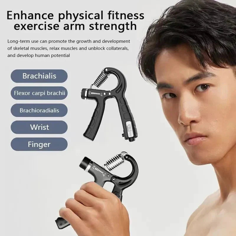 Hand Gripper Exercise with Counter