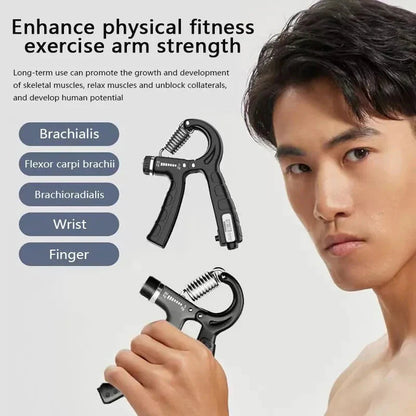 Hand Gripper Exercise with Counter