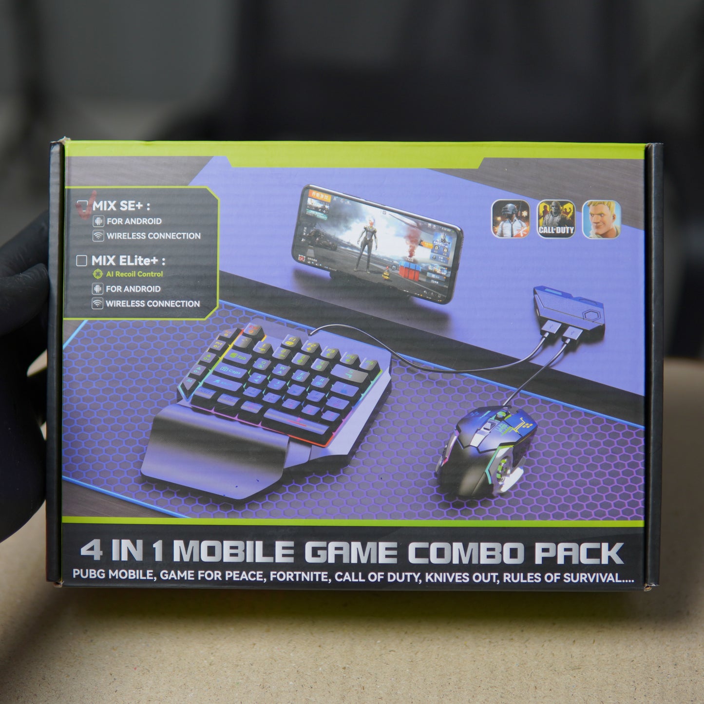 4 in 1 Mobile Gaming Combo Pack Bundle for PUBG