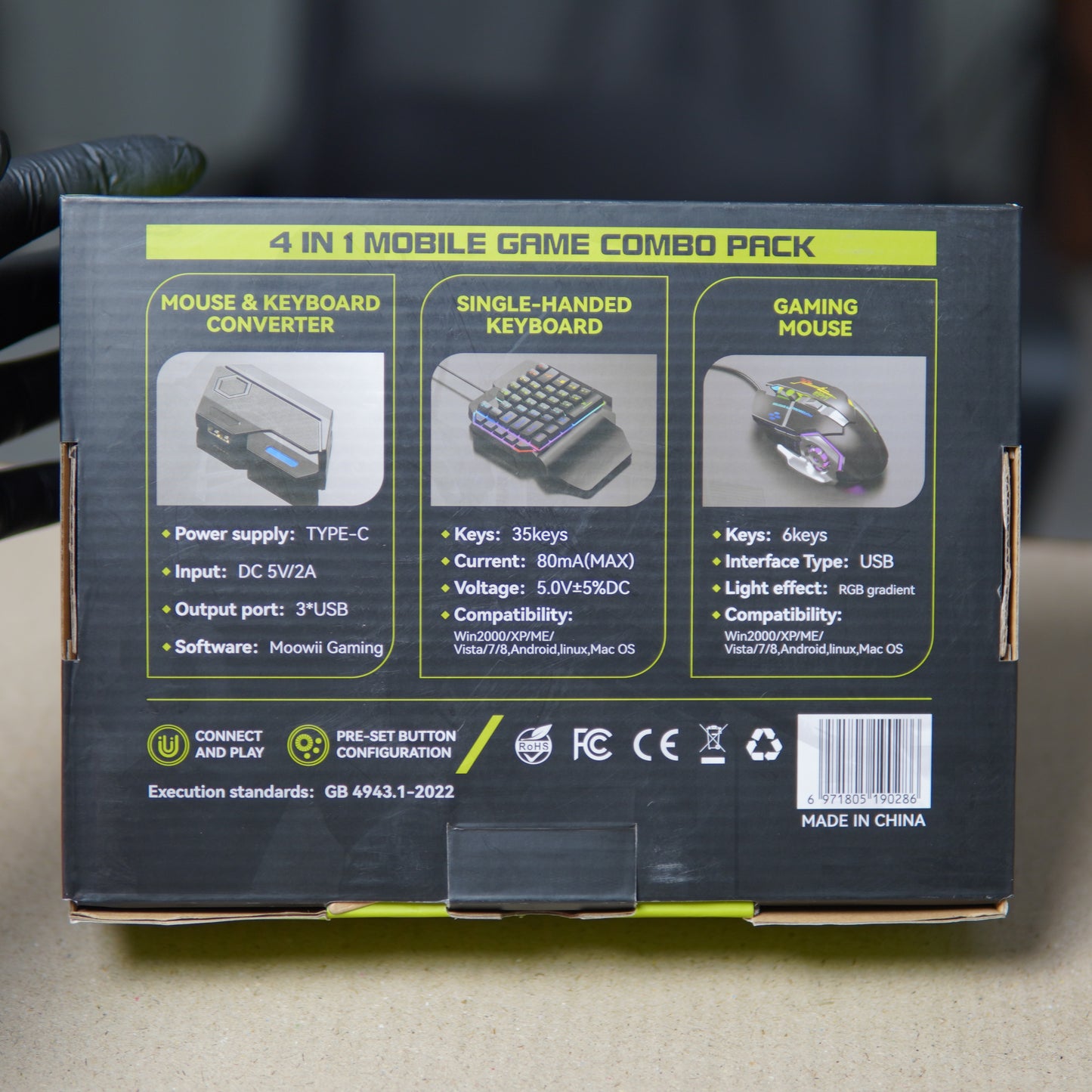 4 in 1 Mobile Gaming Combo Pack Bundle for PUBG