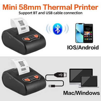 Mini Mobile Portable Thermal Printer 58mm