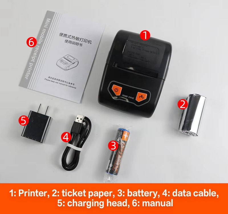 Mini Mobile Portable Thermal Printer 58mm