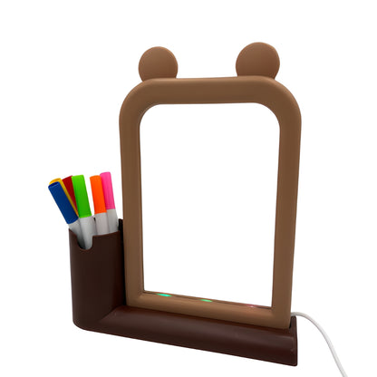 4-in-1 DIY Painting Lamp with Mirror, LED Lights & USB Rechargeable Organizer