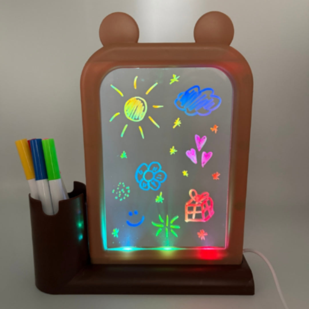 4-in-1 DIY Painting Lamp with Mirror, LED Lights & USB Rechargeable Organizer