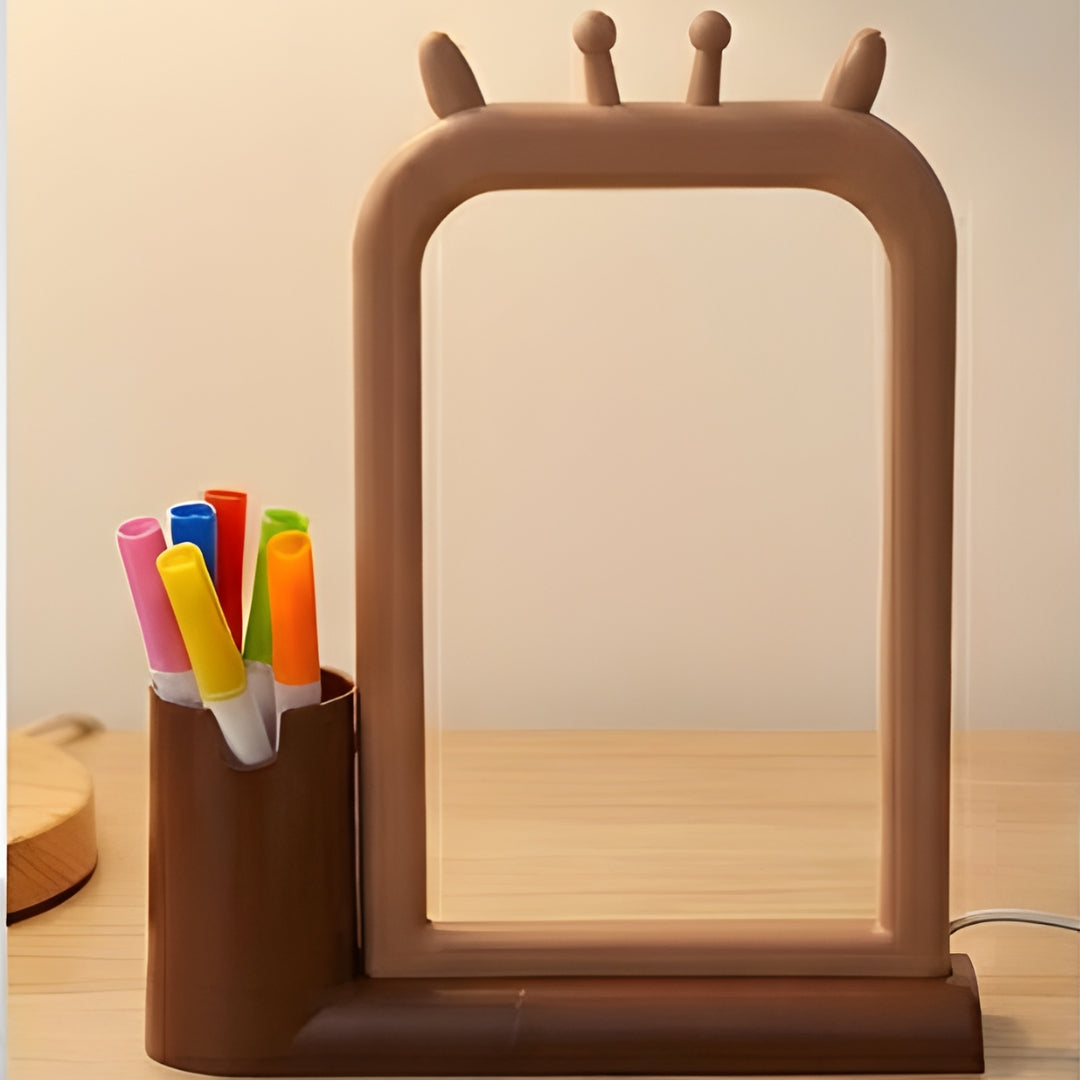 4-in-1 DIY Painting Lamp with Mirror, LED Lights & USB Rechargeable Organizer