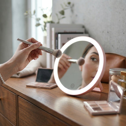 2-in-1 LED Makeup Mirror – Organizer with Touch Lights