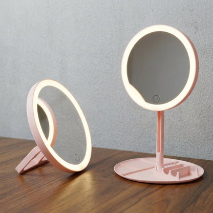 2-in-1 LED Makeup Mirror – Organizer with Touch Lights