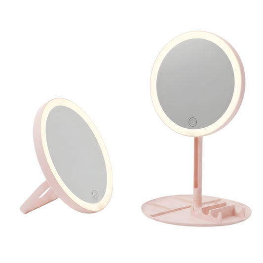 2-in-1 LED Makeup Mirror – Organizer with Touch Lights