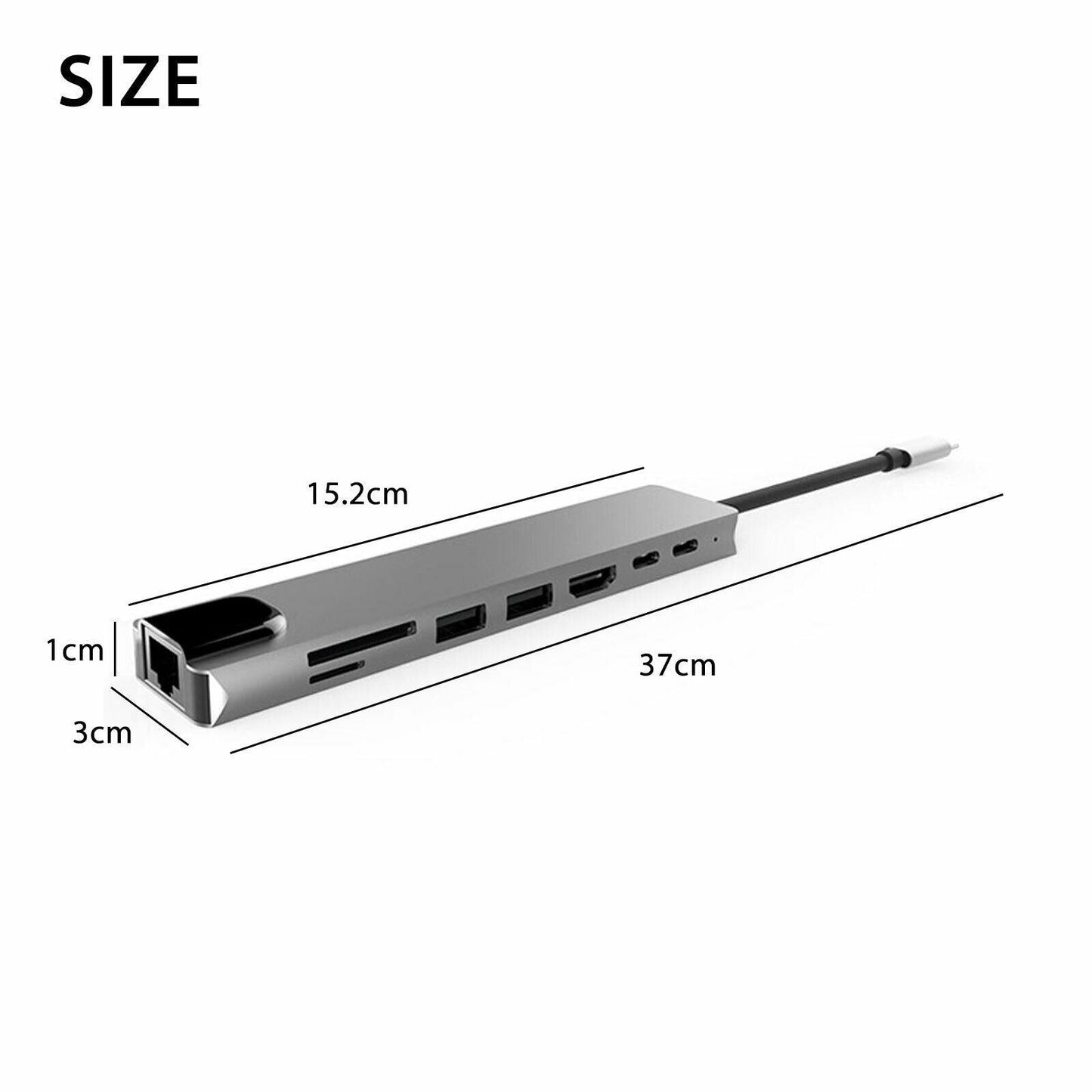 USB Type C Hub 8 in 1